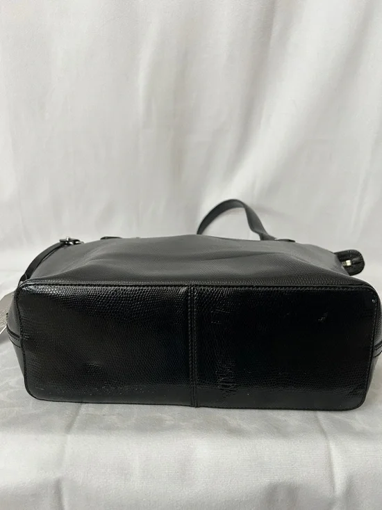 Lauren Ralph Lauren Classic Black Textured Leather Tote Shoulder Bag Purse 🌺🌺 - Picture 8 of 14